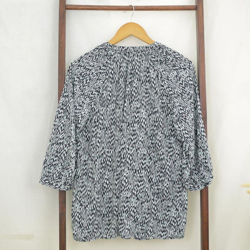 Blouse Wanita V-Neck 7/8 Sleeve Blouse  RC189 A.B6 - foto 3