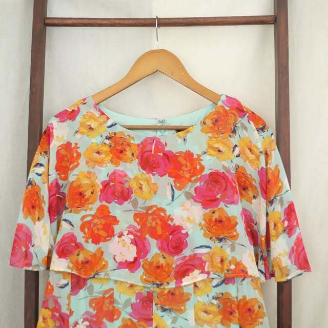 Dress Maxi Wanita Round Neck Full Pattern Maxi Dress RF106 W119 - foto 5