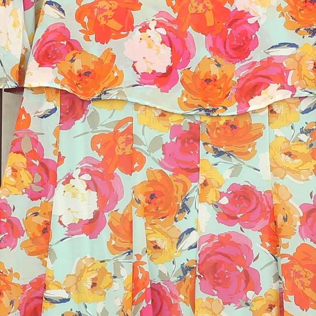 Dress Maxi Wanita Round Neck Full Pattern Maxi Dress RF106 W119 - foto 4