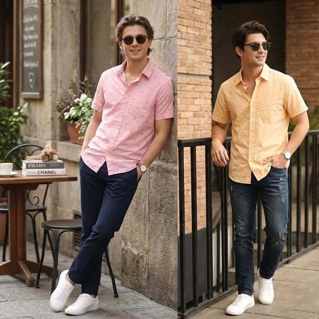 Kemeja Pria Lengan Pendek Shortsleeve Shirt M62 RF182