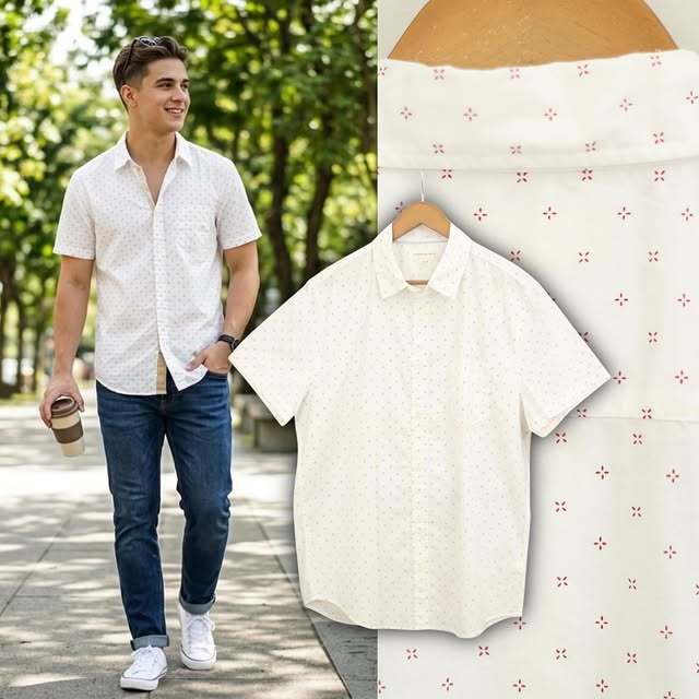 Kemeja Unisex Lengan Pendek Shortsleeve Shirt B7 RF212